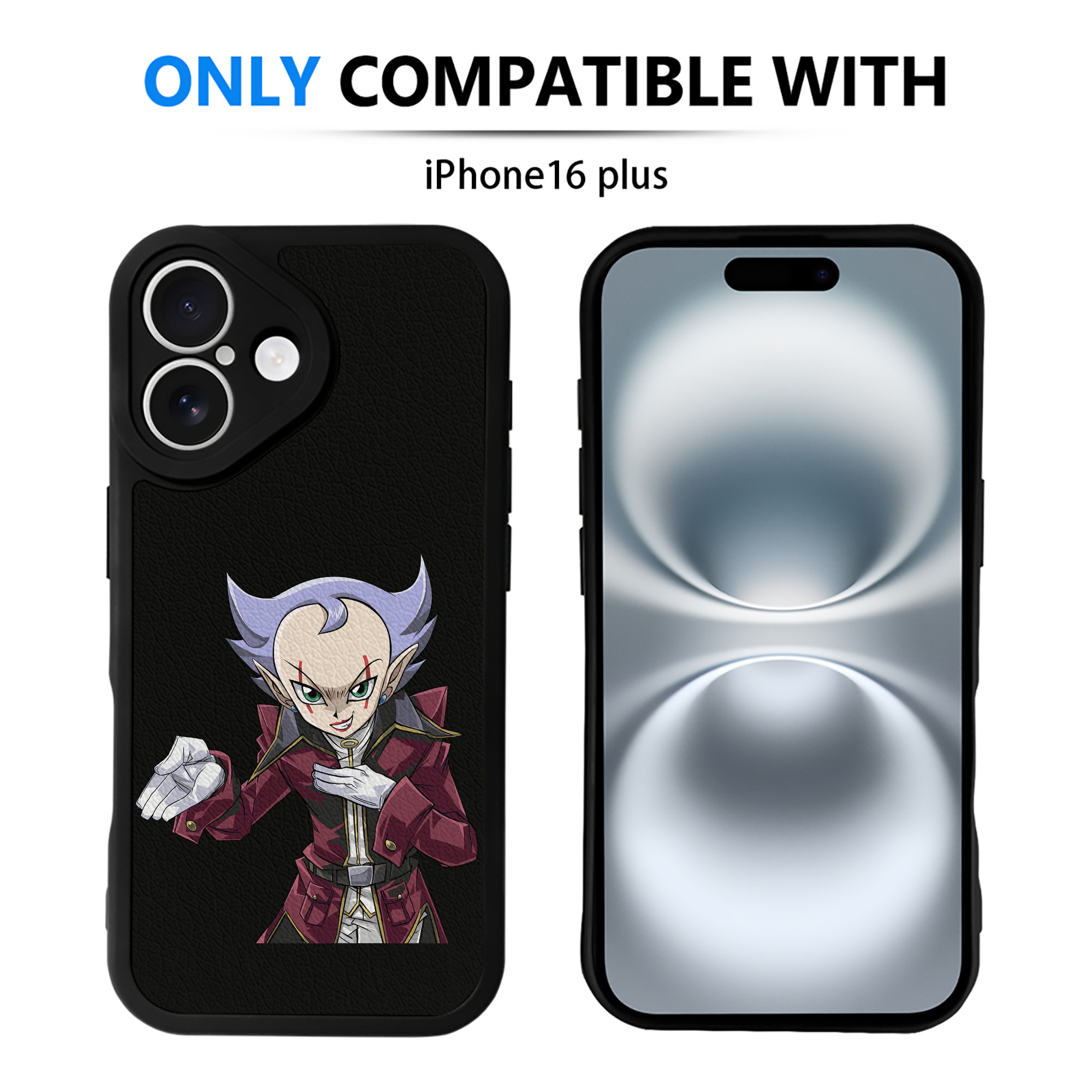 （画像用） 遊☆戯☆王 Yu-Gi-Oh! 【iPhone 16シリーズ対応】シリコンスマホケース（レザー調） 材質：シリコン